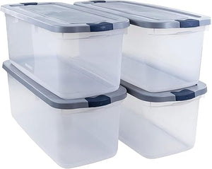 Clear Storage Totes with Snap-Fit Lids – Multi-Size Packs