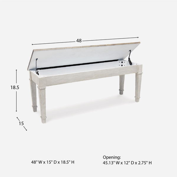 Farmhouse Storage Bench with Hidden Storage