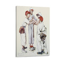 Norman Rockwell Four Sporting Boys Framed Canvas Print 20x30