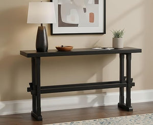 59" Solid Wood Console Table – Farmhouse Entryway & Sofa Table