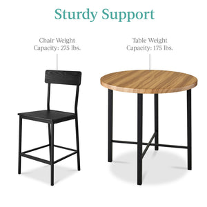 5-Piece Round Counter Height Dining Set with 4 Chairs