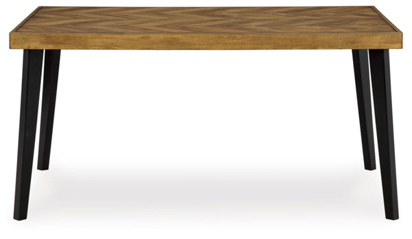 7-Piece Rectangular Dining Table Set with 6 Ladderback Chairs