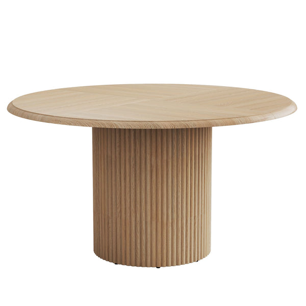 47" Round Dining Table with Metal Pedestal Base