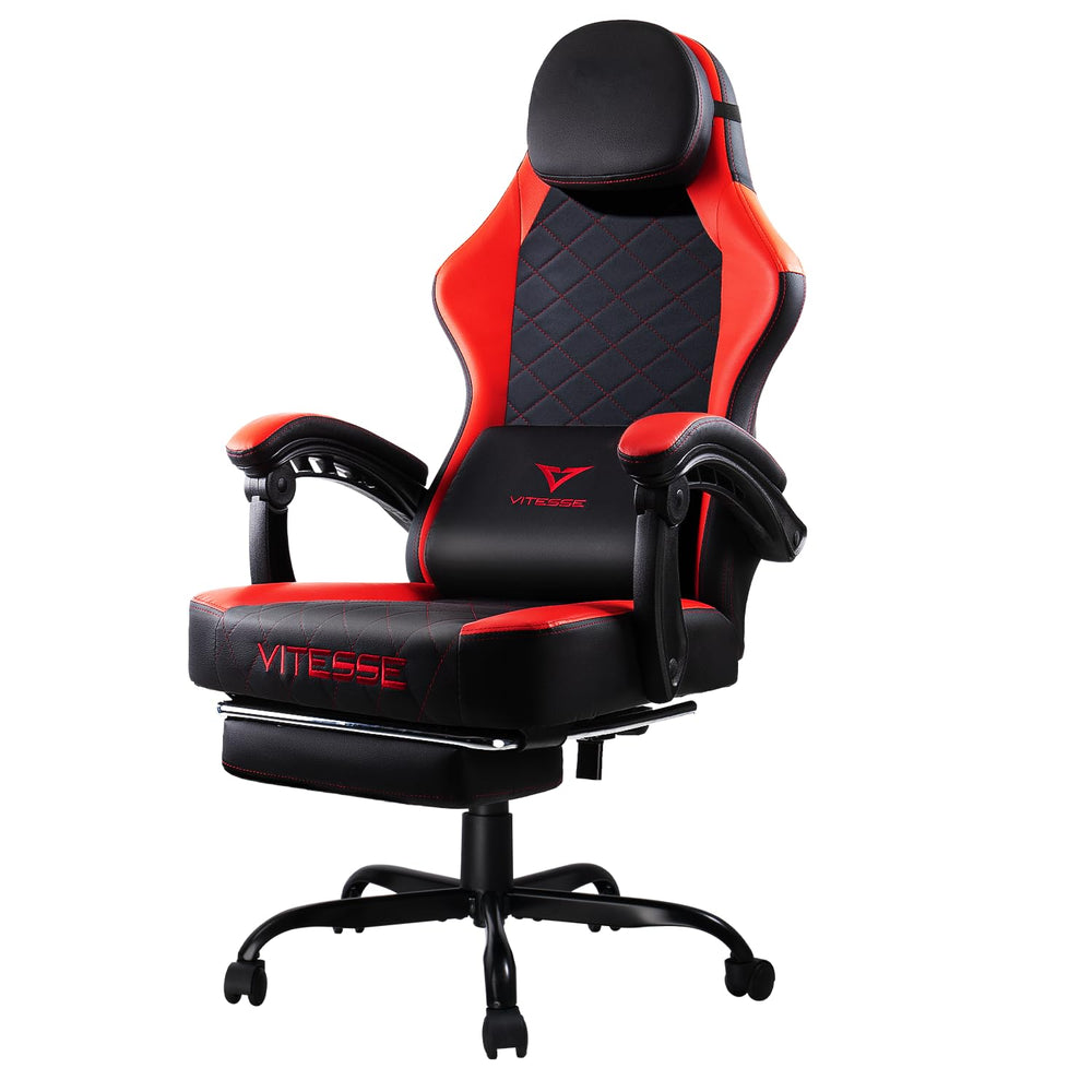 Ergonomic Gaming Chair with Lumbar Support & Headrest