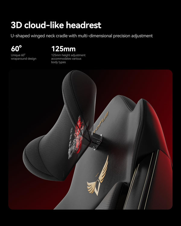 Ergonomic Gaming Chair with Lumbar Support, Massage & Heated Seat