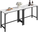 63-Inch Connectable Bar Table with Metal Frame