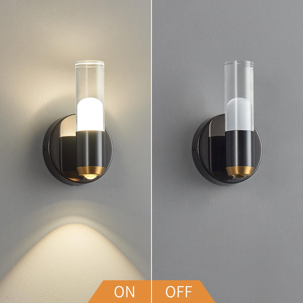Modern Black LED Wall Sconces – Indoor Up & Down Wall Lighting