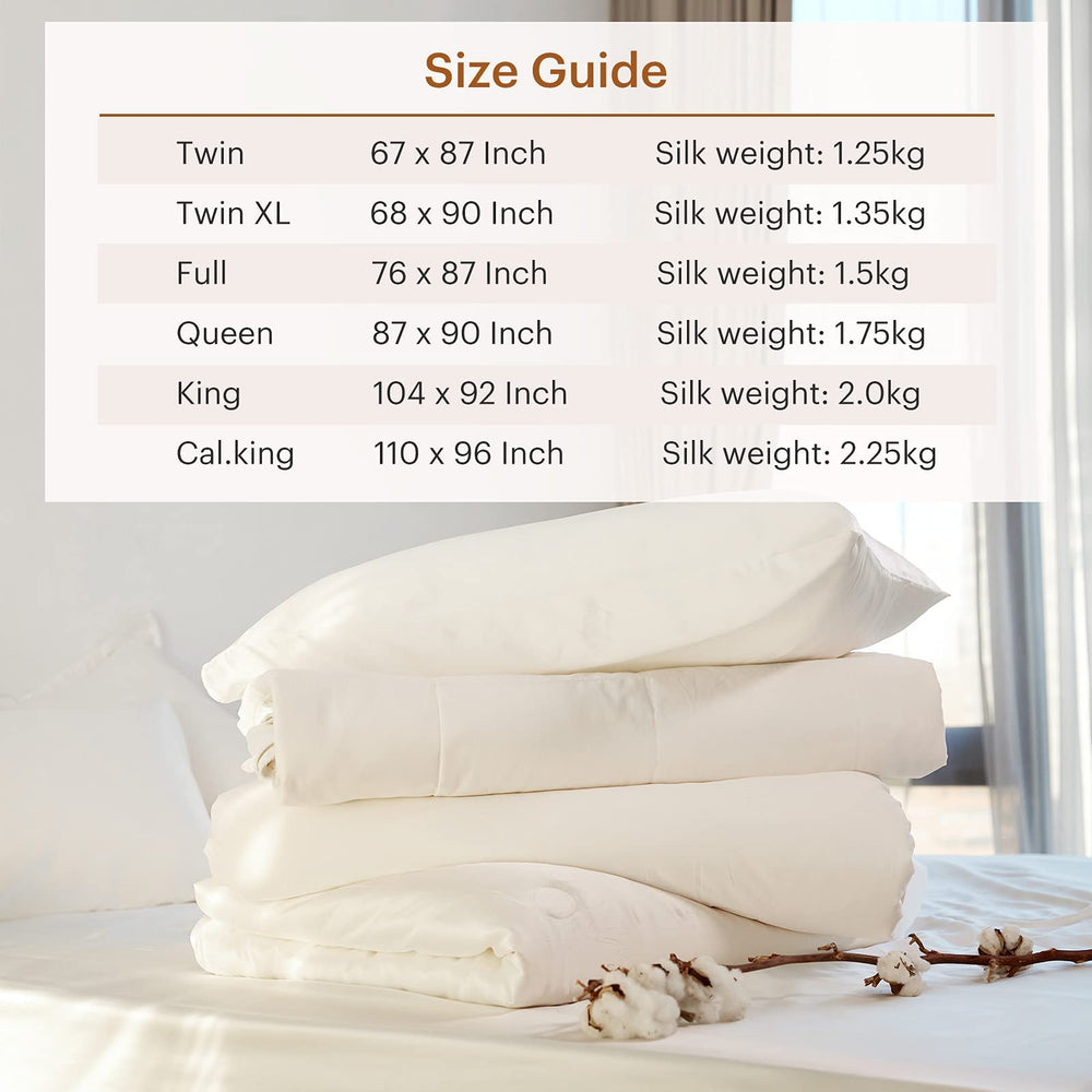 All Season Silk Comforter with Cotton Cover