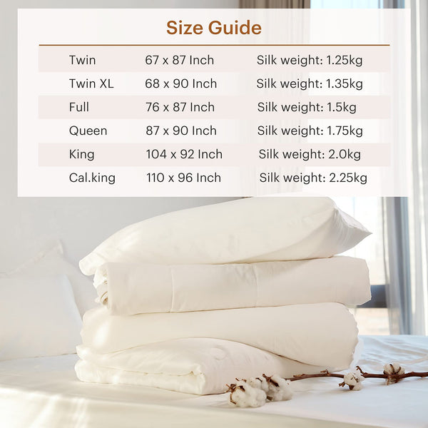All Season Silk Comforter with Cotton Cover
