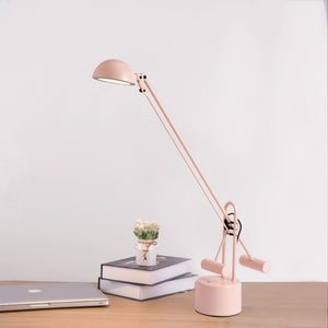 Green Adjustable LED Desk Lamp with Dome Shade