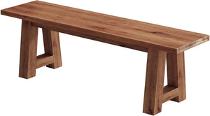 Solid Wood Dining Bench with A-Shaped Legs, 55-Inch Farmhouse Indoor Bench