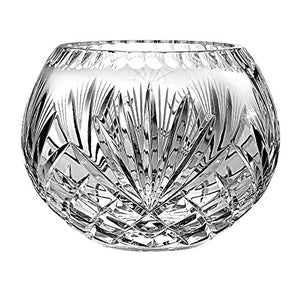 Clear Crystal Rose Bowl Vase 5 Inch