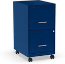 2-Drawer Lockable Metal Vertical File Cabinet with Casters