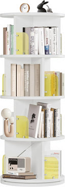 360° Rotating Bookshelf Tower
