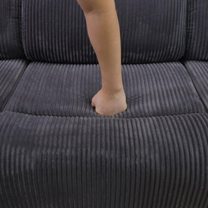 L-Shaped Reclining Sectional Sofa with Storage Console & Cup Holders