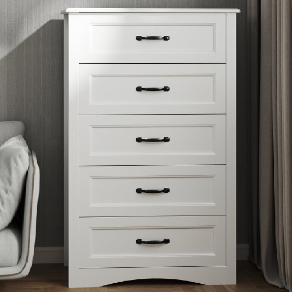 5-Drawer Wood Dresser Storage Cabinet
