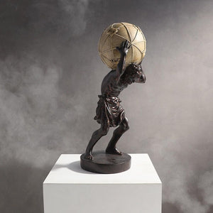 Greek Atlas Holding World Statue – Resin Sculpture Figurine 16.5 Inch
