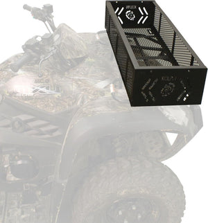 ATV Front & Rear Rack Gear Basket – Steel Mesh, Black