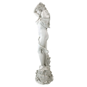 Spring Awakening Woman Garden Statue – 40" Tall Cast Stone Resin