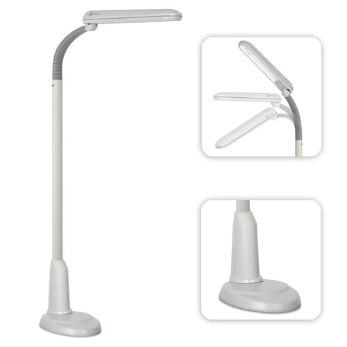 24W Gooseneck Craft Floor Lamp – Adjustable Daylight Reading Lamp