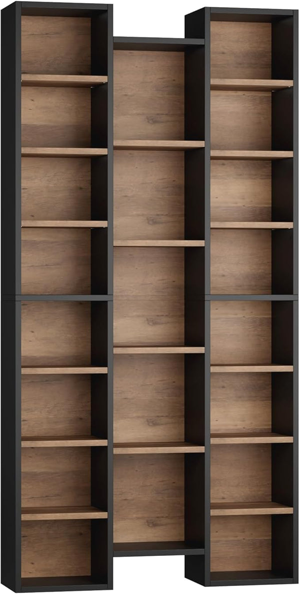21-Cube Tall Bookshelf with Adjustable Shelves