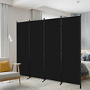 4-Panel Room Divider, 6 ft Folding Privacy Screen