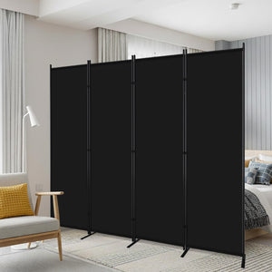 4-Panel Room Divider, 6 ft Folding Privacy Screen