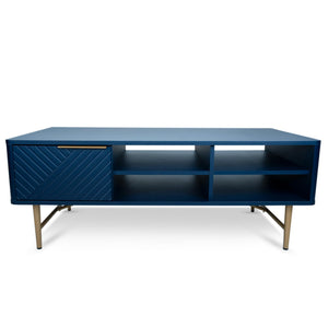 Modern Coffee Table with Storage – Navy Blue