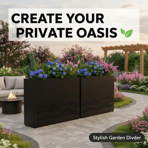 Metal Rectangular Planter Box — 38" Raised Garden Bed, Galvanized Steel, Easy Assembly