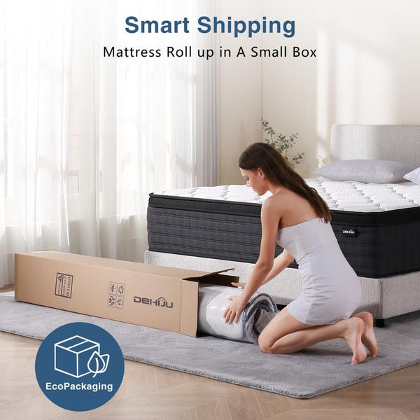 Hybrid Memory Foam Mattress – Queen & King | Gel Foam, Pocket Springs, Medium Firmness
