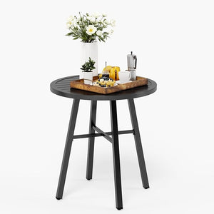 Round Outdoor Dining Table with Umbrella Hole