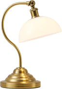 Cordless LED Table Lamp with Swing Arm & Plastic Shade