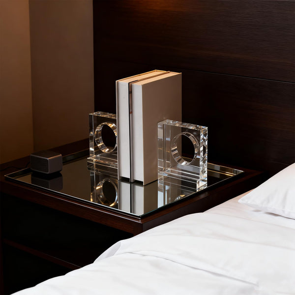 Crystal Bookends Square – 1 Pair