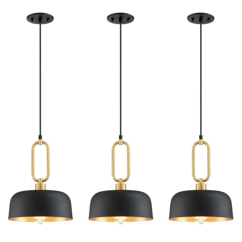 Industrial Black Pendant Light Fixture – 3 Pack