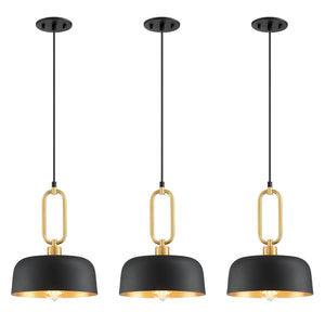 Industrial Black Pendant Light Fixture – 3 Pack