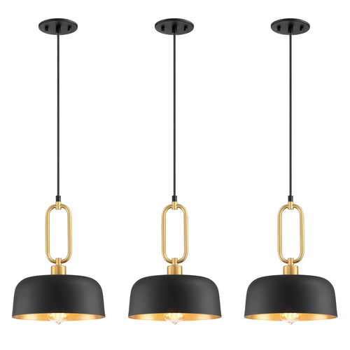 Industrial Black Pendant Light Fixture – 3 Pack