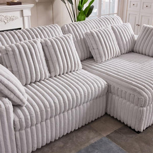 Convertible Sectional Sofa with Power Recliner & USB Charging