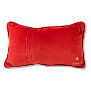 Needlepoint Throw Pillow – Wool Embroidered Accent Pillow 9" x 15"