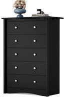 5-Drawer Wooden Dresser & TV Stand
