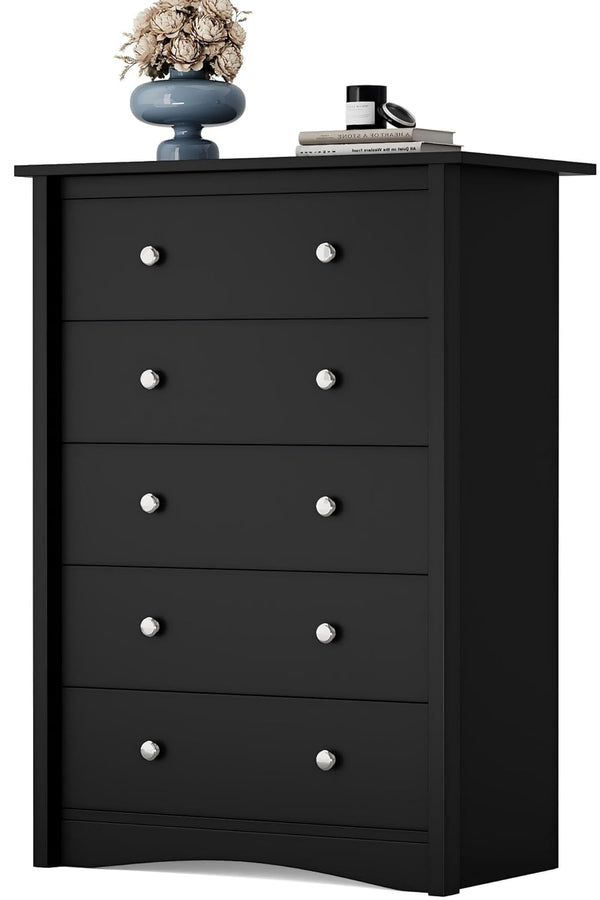 5-Drawer Wooden Dresser & TV Stand