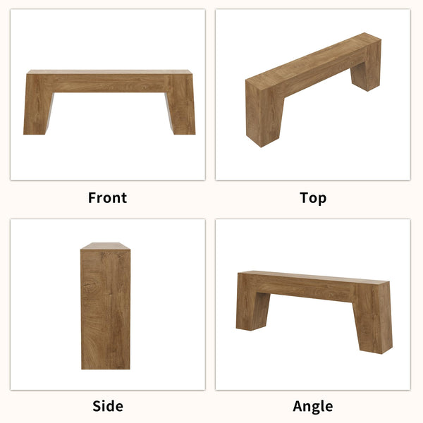 78" Sofa Console Table – Natural Oak