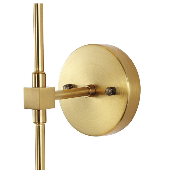 Modern Globe Glass Wall Sconce with Brass Finish