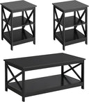 3-Piece Living Room Table Set – Coffee Table & 2 End Tables