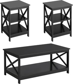 3-Piece Living Room Table Set – Coffee Table & 2 End Tables