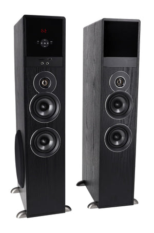 Powered Home Theater Tower Speaker System with Karaoke & Bluetooth