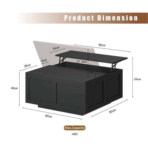 Lift Top Coffee Table with Hidden Storage