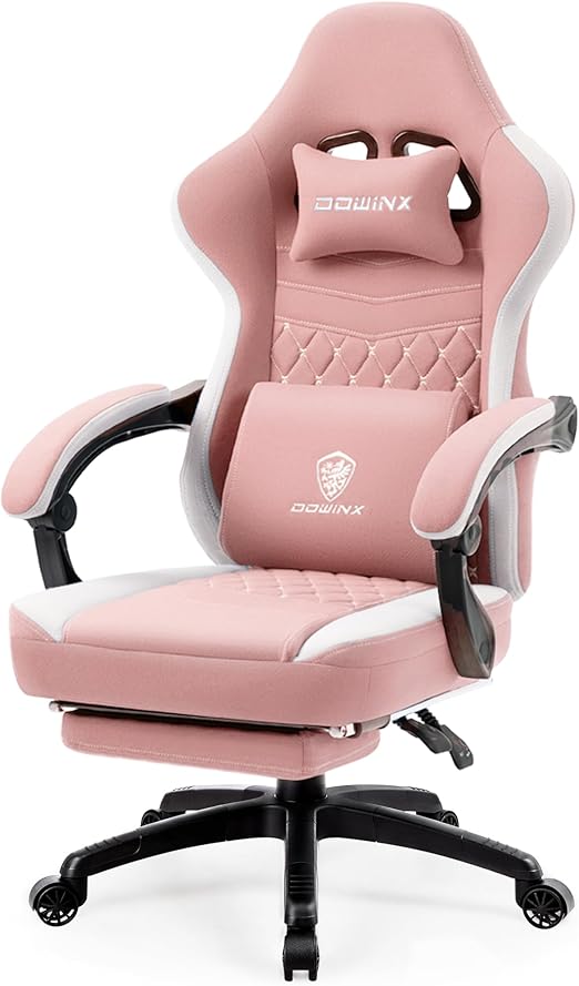 Ergonomic Gaming Chair with Pocket Spring Cushion & Footrest