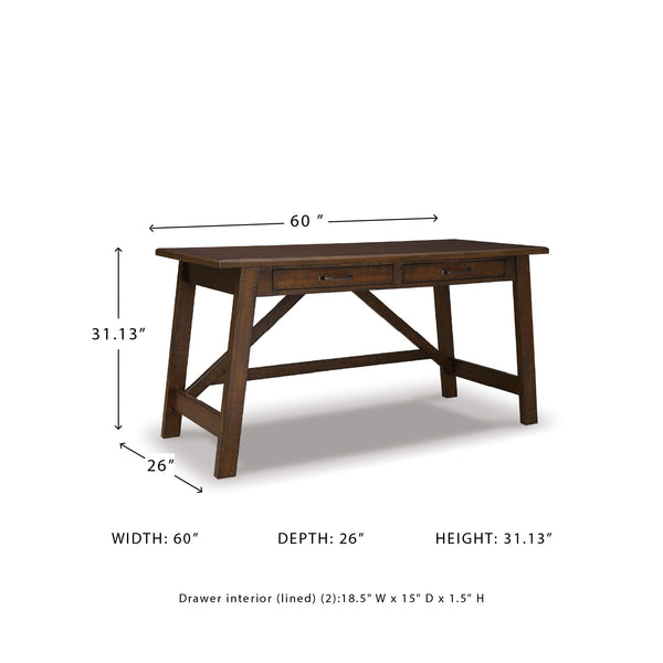 Rustic Industrial Home Office Desk with Drawers