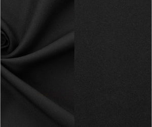 100% Wool Gabardine Fabric by the Yard – Black