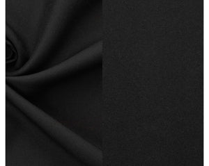 100% Wool Gabardine Fabric by the Yard – Black